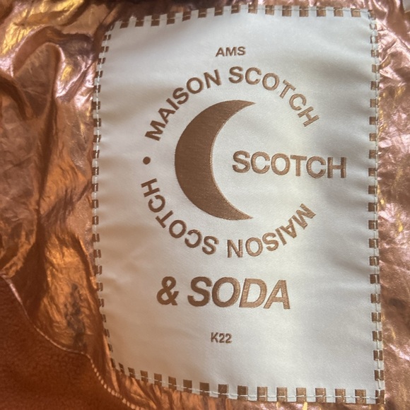 Scotch & Soda Hedda Copper/Bronze Puffer Down Jacket - Picture 3 of 8